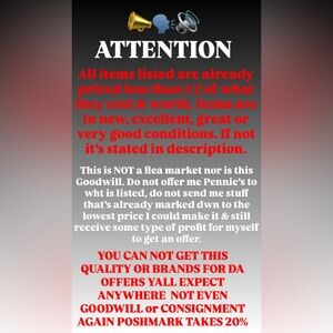 MY CLOSET IS NOT A FLEA MARKET
ATTENTION: ATTENTION